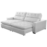 Sofá 2 Lugares 2,10m Retrátil Reclinável Veludo Andreia Lansofbr Cores Cinza