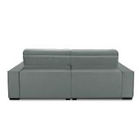 Sofa Retratil Reclinavel 2 Lugares 2,40 Vitória Veludo Cinza Lansofbr - 5