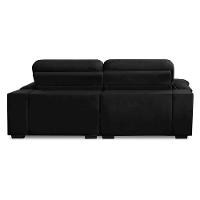 Sofa Retratil Reclinavel 2 Lugares 2,50m Crystal Veludo Preto Lansofbr - 5