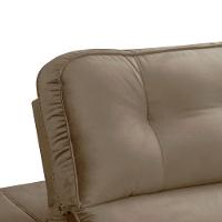 Sofa Retratil Reclinavel 2 Lugares 2,60 Vitória Veludo Capuccino Lansofbr - 9