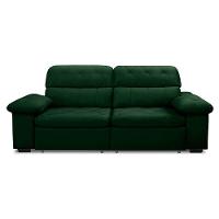 Sofa Retratil Reclinavel 2 Lugares 2,40 Crystal Veludo Verde Lansofbr - 3