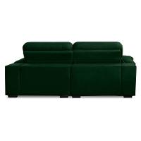 Sofa Retratil Reclinavel 2 Lugares 2,40 Crystal Veludo Verde Lansofbr - 5