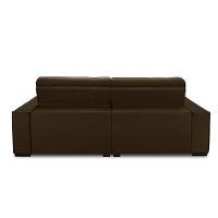 Sofa Retratil Reclinavel 2 Lugares 2,80 Vitória Veludo Marrom Lansofbr - 5
