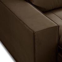 Sofa Retratil Reclinavel 2 Lugares 2,80 Vitória Veludo Marrom Lansofbr - 8