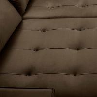 Sofa Retratil Reclinavel 2 Lugares 2,80 Vitória Veludo Marrom Lansofbr - 10