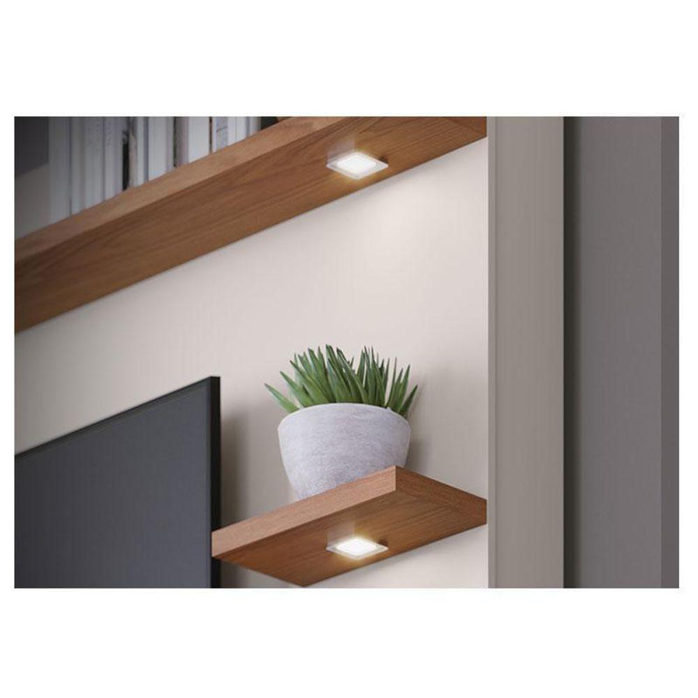 Estante Home Theater Ambiente Campeche Com Pés Freijó Off White Matte - Colibri - 3