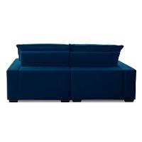 Sofa Retratil Reclinavel 2 Lugares 2,30m Atlantis Veludo Azul Marinho Lansofbr - 6