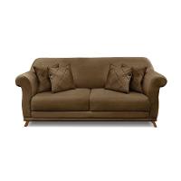 Sofá 2 Lugares Pé De Madeira Julieta 160 Cm Suede S04 - D'rossi Cor Caramelo - 8