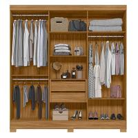 Guarda Roupa Casal Ambiente Valença 6 Portas Freijó Cinza Com Espelho - Moval - 2