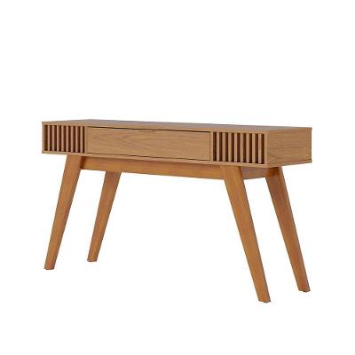 Aparador De Sala Pé Em Madeira Maciça 136cm Laisa C04 - D'rossi Cor Freijó