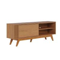 Rack Para Sala Bancada De Tv 60'' 1 Porta Ripado Tarsila C04 - D'rossi Cor Freijó - 10