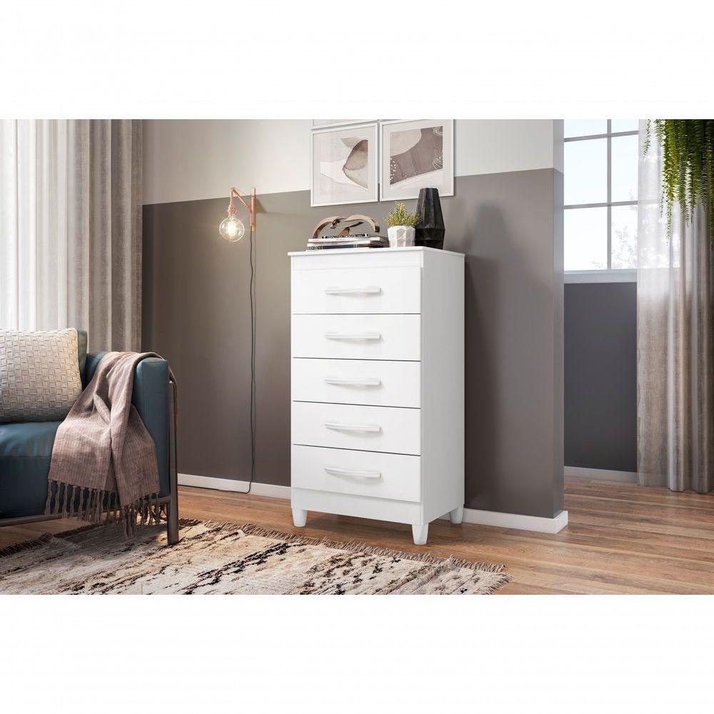 Gaveteiro Fenix Branco Flex Titanium Azul Rosa 5 Gavetas - 2