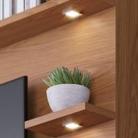 Estante De Tv 70 Polegadas 200cm Com Led Lidia C04 - D'rossi Cor Freijó E Cinza Fosco - 2