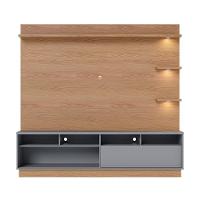 Estante De Tv 70 Polegadas 200cm Com Led Lidia C04 - D'rossi Cor Freijó E Cinza Fosco - 7