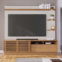 Estante De Tv 70 Polegadas 200cm Com Led Lidia C04 - D'rossi Cor Freijó E Off White Matte - 3