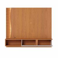 Painel Tv 65 Pol 180cm Bancada Suspensa Ripado Manacá C04 - D'rossi Cor Freijó E Off White Matte - 9