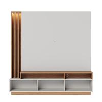 Estante De Tv 65 Polegadas 180cm Com Led Radaelli C04 - D'rossi Cor Freijó E Off White Matte - 7