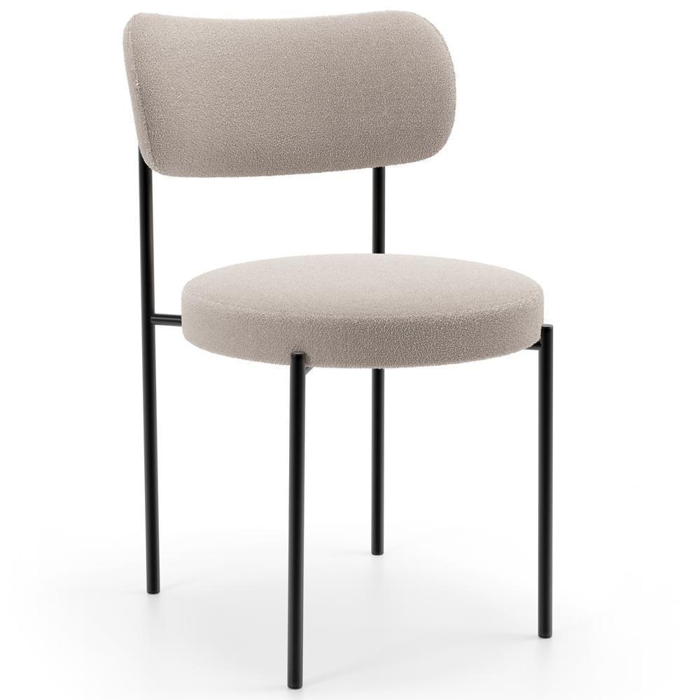 Mesa Valência Com 06 Cadeiras Para Sala De Jantar Louise L02 Bouclê Creme - Lyam Decor - 3