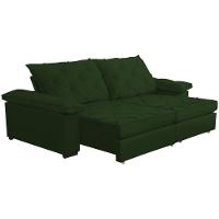 Sofá Retrátil E Reclinável 2,70m Clara | Conforto Premium E Design Elegante | Lansof Brasil Cores Verde