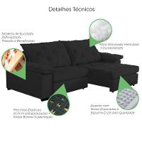 Sofá Retrátil E Reclinável 2,70m Clara | Conforto Premium E Design Elegante | Lansof Brasil Cores Preto - 6
