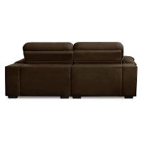 Sofa Retratil Reclinavel 2 Lugares 1,80m Crystal Veludo Marrom Lansofbr - 5