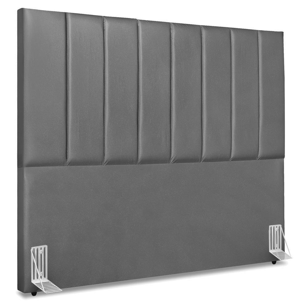 Cabeceira Casal 140 Cm Com Frame Dalia Corino Cinza Artte Cinza - 1