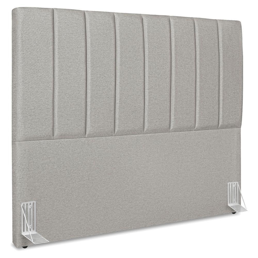 Cabeceira Queen 160 Cm Com Frame Dalia Linho Cinza Artte Cinza - 1