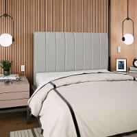 Cabeceira Queen 160 Cm Com Frame Dalia Linho Cinza Artte Cinza - 8