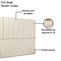 Cabeceira Casal 140 Cm Com Frame Dalia Corino Bege Artte Bege