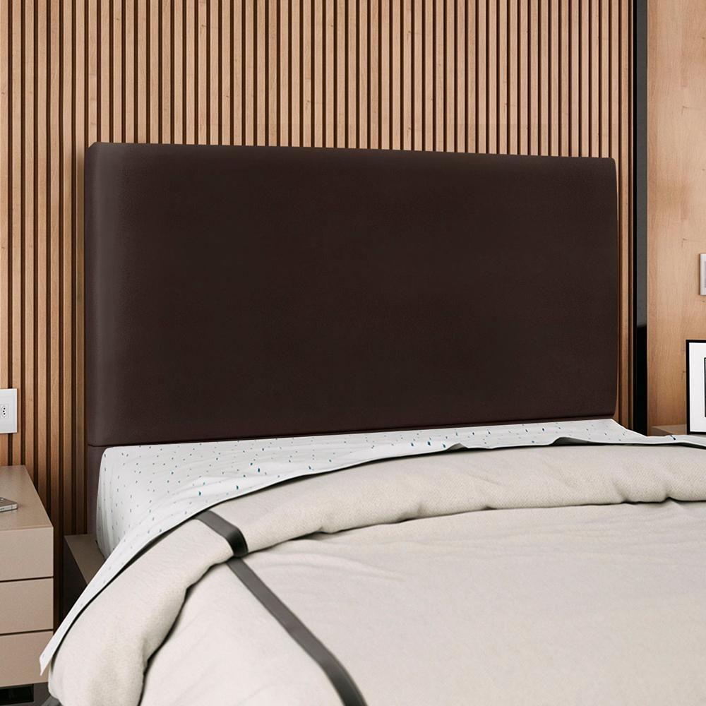 Cabeceira Casal 140 Cm Com Frame Luna Corino Marrom Artte Marrom - 2