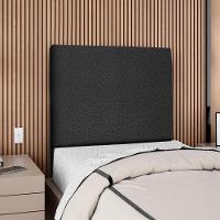 Cabeceira Solteiro 90 Cm Com Frame Luna Linho Preto Artte Preto - 2