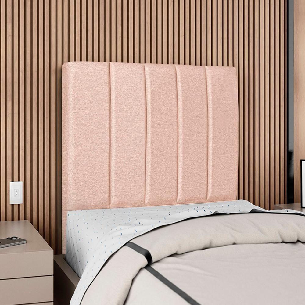 Cabeceira Solteiro 100 Cm Com Frame Dalia Linho Rose Artte Rose - 5
