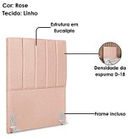 Cabeceira Solteiro 100 Cm Com Frame Dalia Linho Rose Artte Rose - 3