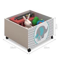 Cama Juvenil Branco Com Mel Com Baú Adesivado Azul - 2