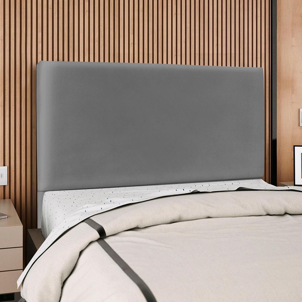 Cabeceira Casal 140 Cm Com Frame Luna Corino Cinza Artte Cinza - 2