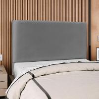 Cabeceira Casal 140 Cm Com Frame Luna Corino Cinza Artte Cinza - 2