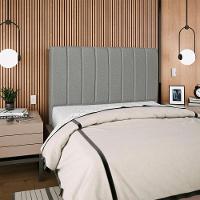 Cabeceira Queen 160 Cm Com Frame Dalia Linho Cinza Escuro Artte Cinza Escuro - 8