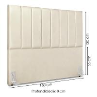 Cabeceira Queen 160 Cm Com Frame Dalia Corino Bege Artte Bege - 6
