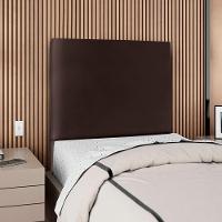 Cabeceira Solteiro 90 Cm Com Frame Luna Corino Marrom Artte Marrom - 2