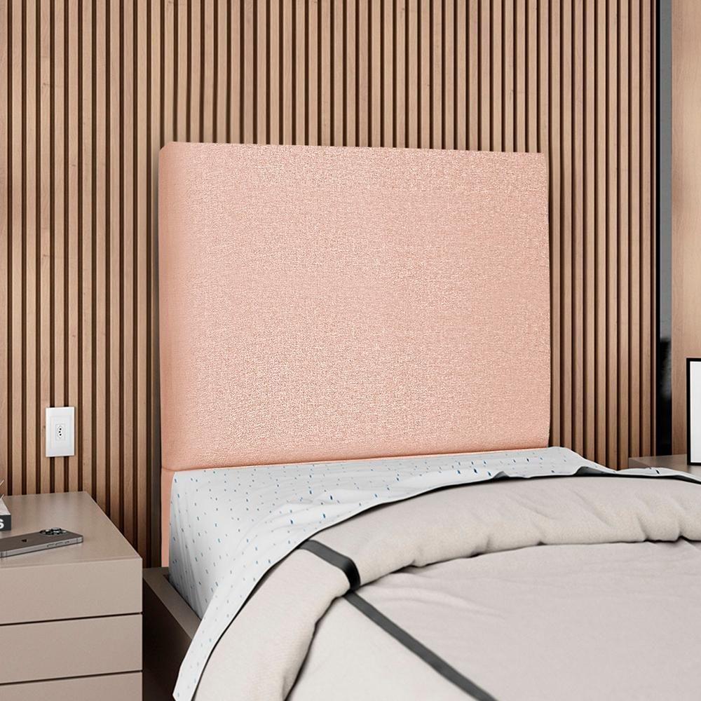 Cabeceira Solteiro 90 Cm Com Frame Luna Linho Rose Artte Rose - 2