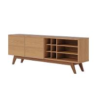 Rack Para Sala Bancada De Tv 70 Pol 180cm Cinthia C04 - D'rossi Cor Freijó - 1