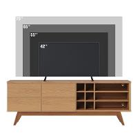 Rack Para Sala Bancada De Tv 70 Pol 180cm Cinthia C04 - D'rossi Cor Freijó - 3