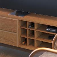 Rack Para Sala Bancada De Tv 70 Pol 180cm Cinthia C04 - D'rossi Cor Freijó - 9