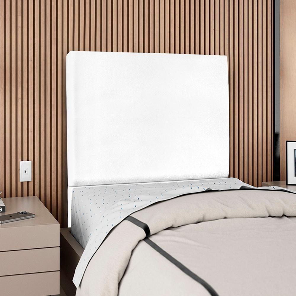 Cabeceira Solteiro 90 Cm Com Frame Luna Corino Branco Artte Branco - 2