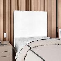 Cabeceira Solteiro 90 Cm Com Frame Luna Corino Branco Artte Branco - 2