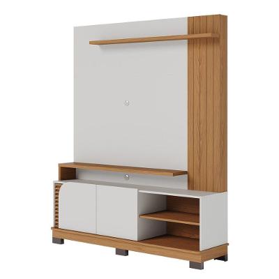 Estante De Tv 65 Polegadas 152cm Itaim C04 - D'rossi Cor Off White Matte E Freijó