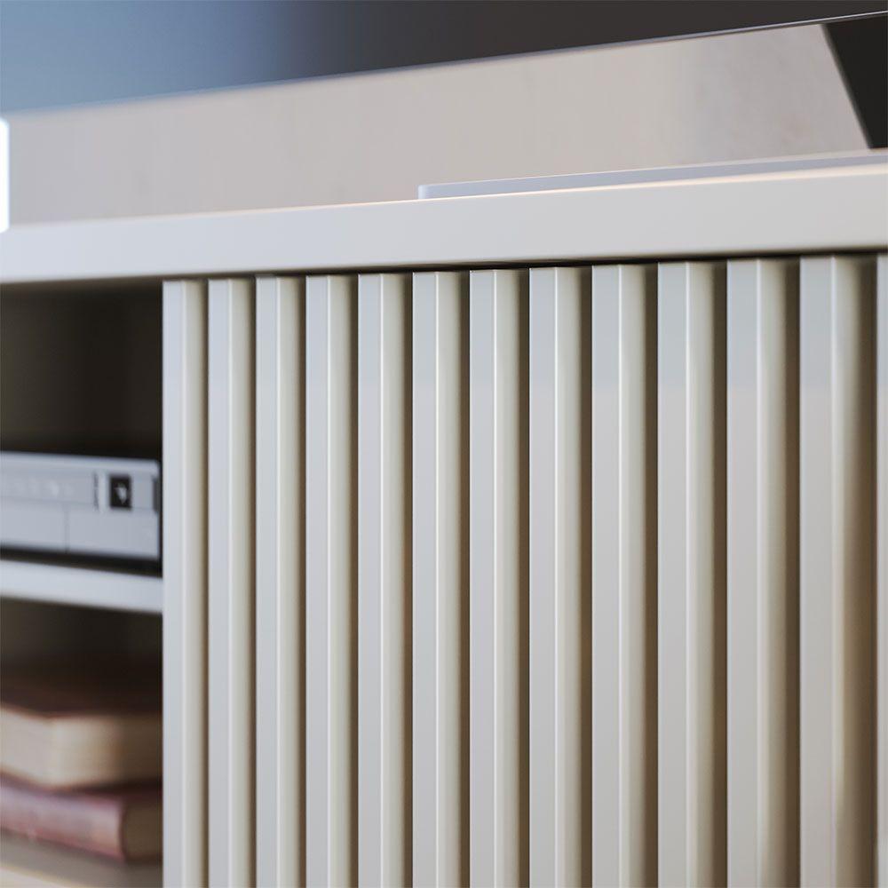 Rack Para Sala Bancada De Tv 75 Pol 200cm Licia C04 - D'rossi Cor Off White - 6