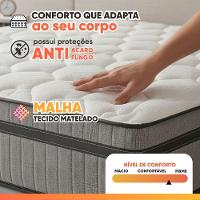 Cama Box Casal Probel Molas Ensacadas Euro In 138x188x68cm Guarda Costas Stone Branco/cinza - 5