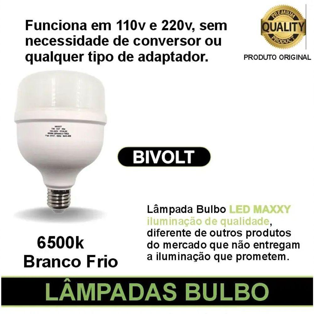 Kit Com 7 Lâmpadas Led Bulbo 40w 6500k Max-0406 - 2