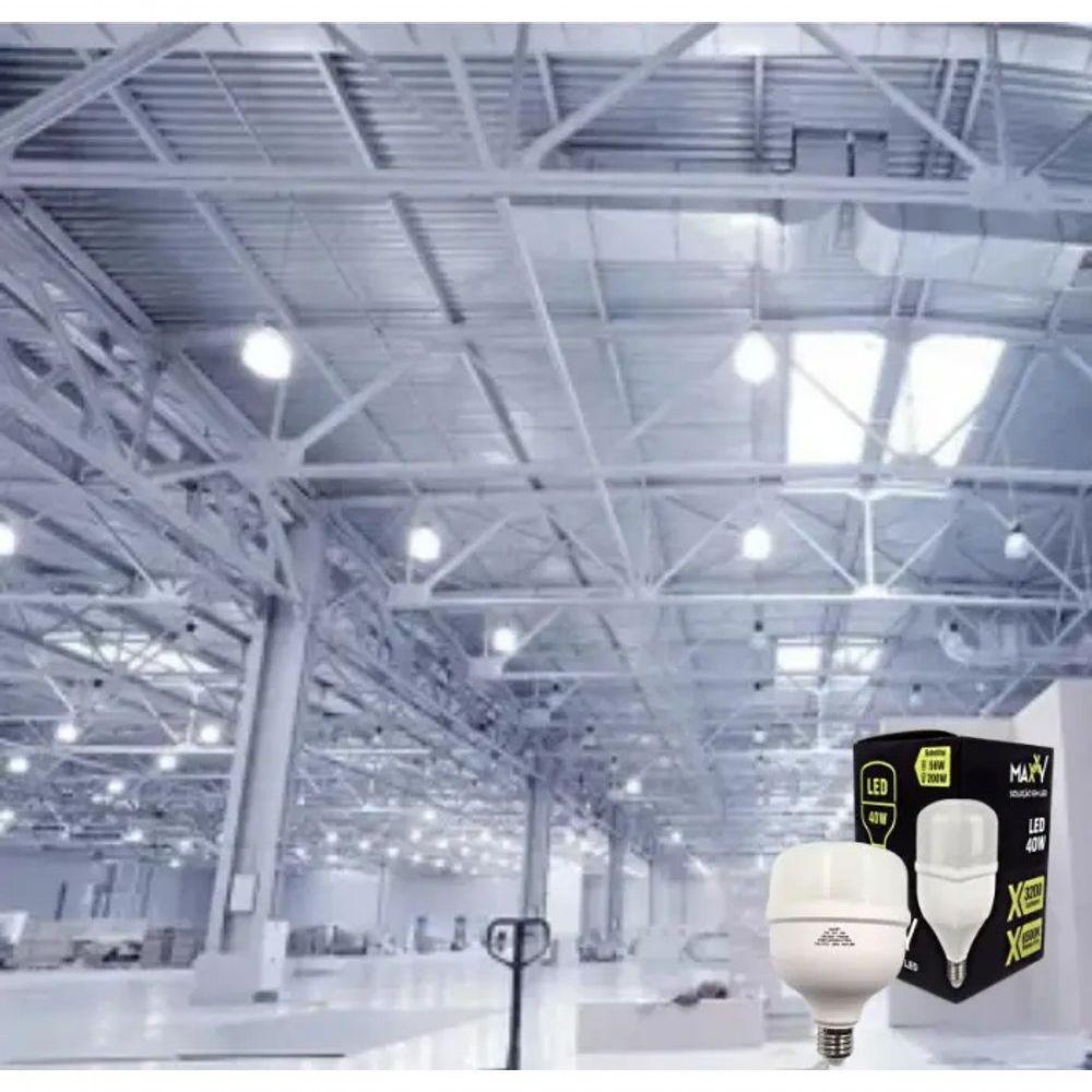 Kit Com 7 Lâmpadas Led Bulbo 40w 6500k Max-0406 - 6